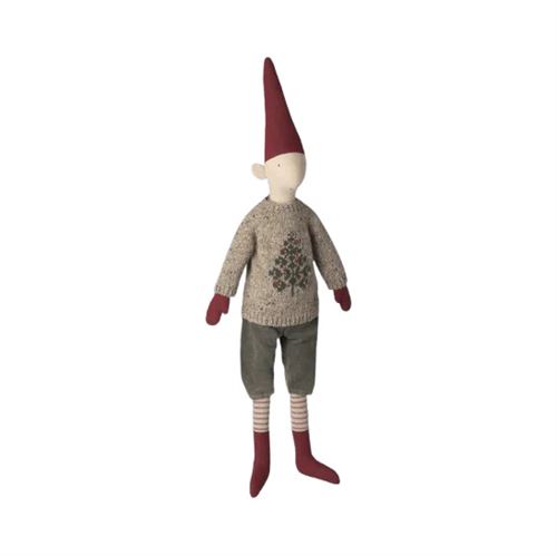 MAILEG PIXY STR. 5,  DRENG MED BUKSER OG STRIKKET SWEATER