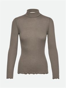 ROSEMUNDE T-SHIRT, RWBURLINGTON WOOL LS T-NECK T-SHIRT, FALCON