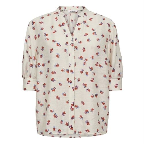 CO`COUTURE BLUSE, MARISCC SS SHIRT, OFF WHITE