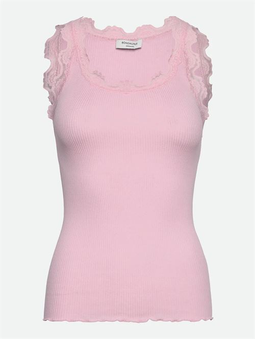 ROSEMUNDE TOP, RWBABETTE SL U-NECK LONG LACE, PINK-A-BOO