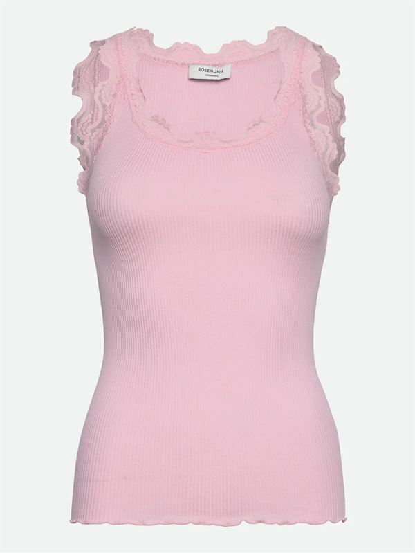 ROSEMUNDE TOP, RWBABETTE SL U-NECK LONG LACE, PINK-A-BOO