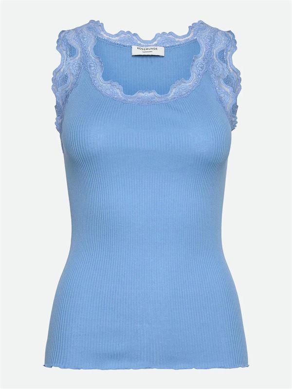 ROSEMUNDE TOP, RWBABETTE SILK SL U-NECKLACE TOP, LITTLE BOY BLUE