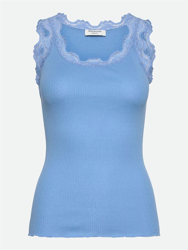 ROSEMUNDE TOP RWBABETTE SL U-NECK LACE TOP, LITTLE BOY BLUE