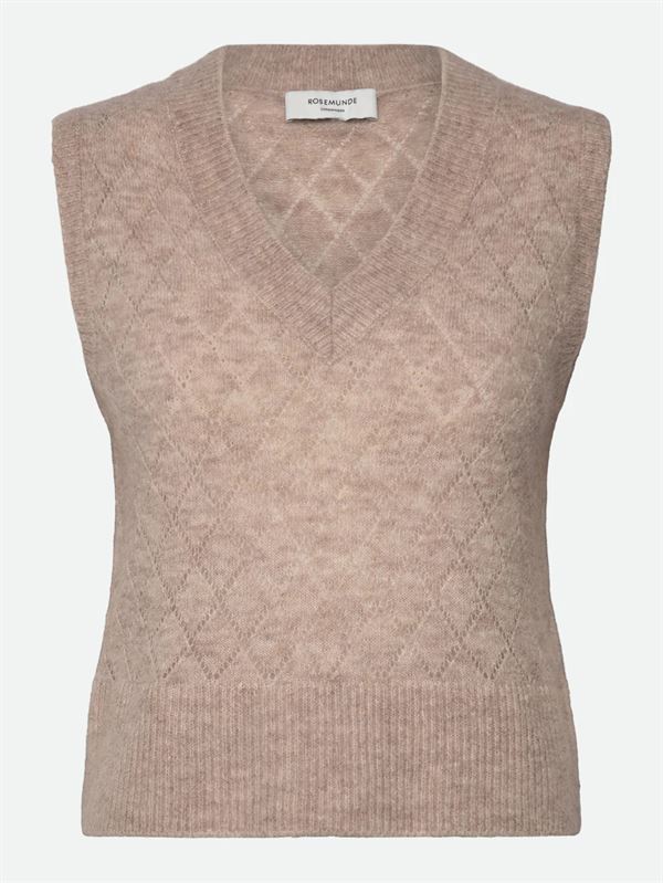 ROSEMUNDE VEST, RWAIDA ALPACA SL V-NECK VEST, ATMOSPHERE