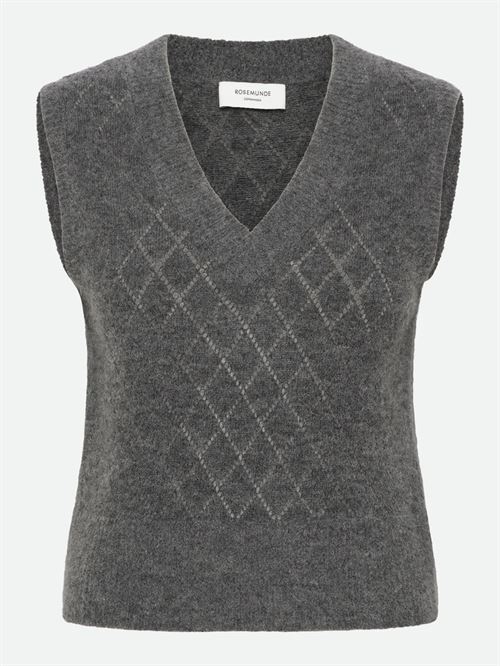 ROSEMUNDE VEST, RWAIDA ALPACA SL V-NECK VEST, ATMOSPHERE