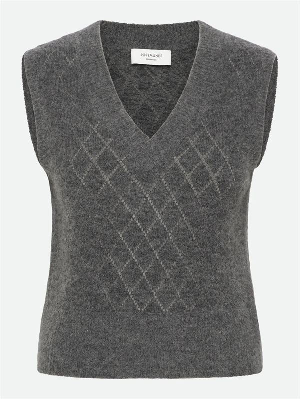 ROSEMUNDE VEST, RWAIDA ALPACA SL V-NECK VEST, ATMOSPHERE