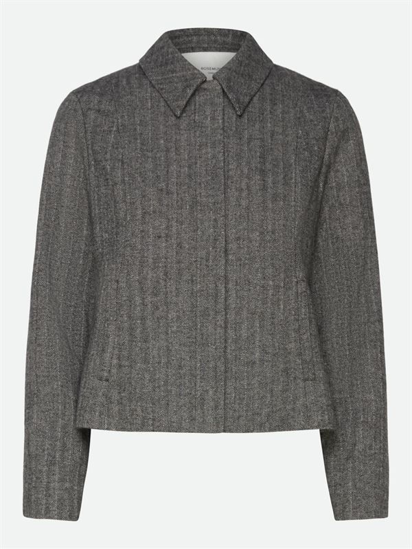 ROSEMUNDE JAKKE, RWSOPHIA WOOL LS SHORT JACKET, BLACK