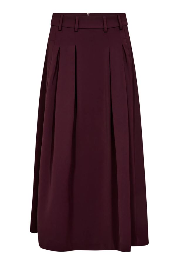 CO`COUTURE NEDERDEL, ANYACC PLEAT SKIRT, WINERED