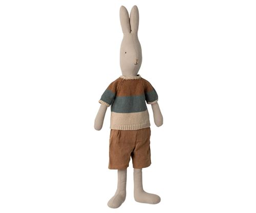MAILEG HARE, HARE STØRRELSE 4, KLASSISK STRIK, BLUSE OG SHORTS.