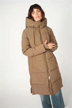 MOS MOSH JAKKE, MMOLLIE TERMA LONG COAT, CHOCOLATE CHIP