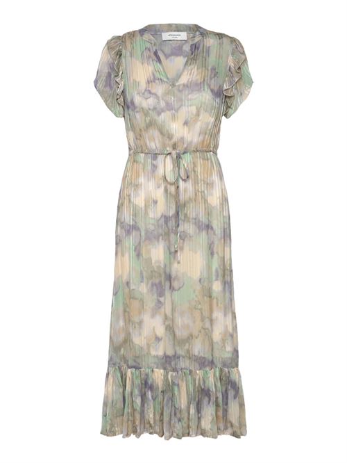 ROSEMUNDE KJOLE, RWGLORIA SS MIDI KJOLE, BLURRED FLOWER PRINT