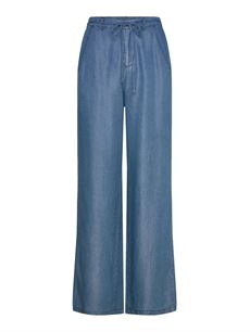 ROSEMUNDE BUKSER, RWDALLAS MW TROUSERS, MEDIUM DENIM TROUSERS