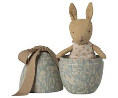 MAILEG PÅSKEÆG I I LYSBLÅ MED KANIN, SMALL