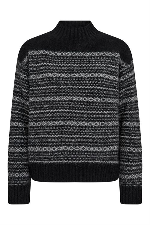 MOS MOSH STRIK, MMULZ FJORD KNIT, BLACK