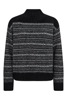MOS MOSH STRIK, MMULZ FJORD KNIT, BLACK