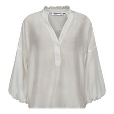 CO`COUTURE BLUSE, KENDRACC FRILL BLOUSE, WHITE