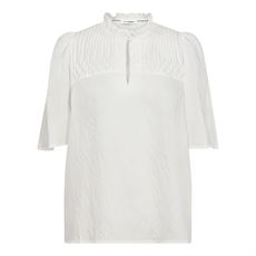 CO`COUTURE BLUSE, MOLLYCC PINTUCK FLOW BLOUSE, OFF WHITE