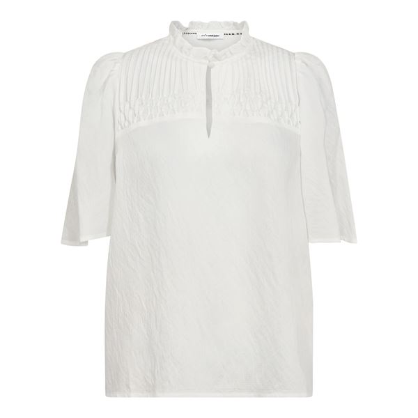 CO`COUTURE BLUSE, MOLLYCC PINTUCK FLOW BLOUSE, OFF WHITE