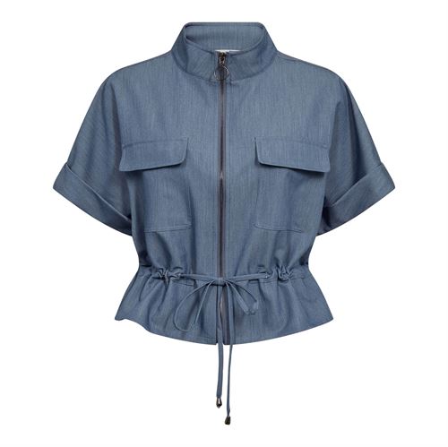 CO`COUTURE VEST, ELLYCC VEST, DUSTY BLUE