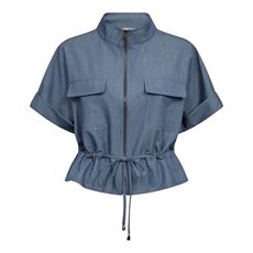 CO`COUTURE VEST, ELLYCC VEST, DUSTY BLUE