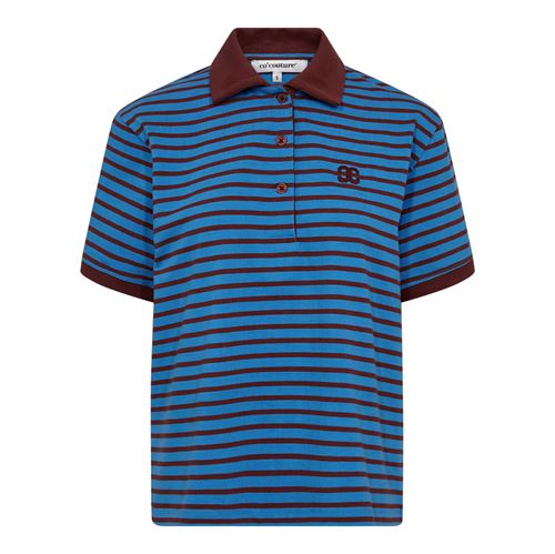 CO`COUTURE POLO, HAYESCC POLO SS TEE, NEW BLUE