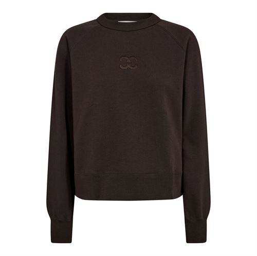 CO`COUTURE SWEATSHIRT, ERISCC EMB SWEAT, DARK BROWN