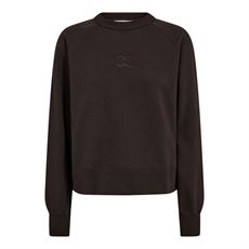 CO`COUTURE SWEATSHIRT, ERISCC EMB SWEAT, DARK BROWN