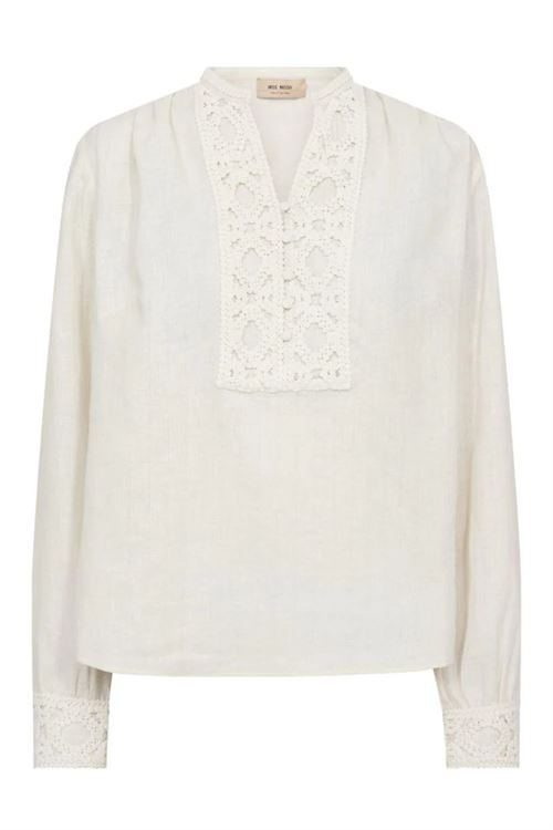 MOS MOSH BLUSE, MMEVANDA LS BLOUSE, ECRU