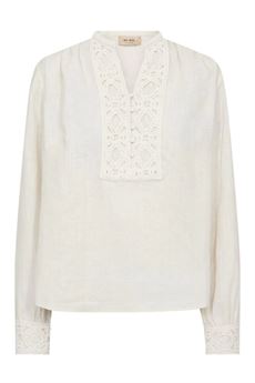 MOS MOSH BLUSE, MMEVANDA LS BLOUSE, ECRU