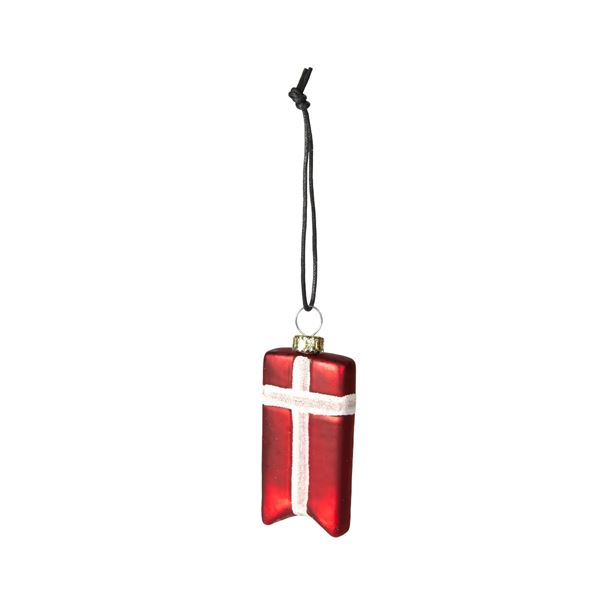 SPEEDTSBERG JULEKUGLE FLAG, RED/WHITE
