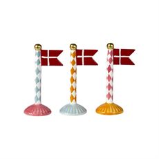 SPEEDTSBERG KERAMIKFLAG, FLAG MED HARLEKIN, H: 14CM