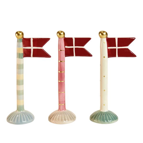 SPEEDTSBERG KERAMIKFLAG 19 CM, BLÅ, GRÅ, GRØN FOD, 232527