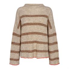 CO'COUTURE STRIK, COZYCC STRIPE TURTLENECK, CAMEL