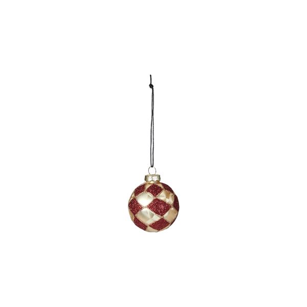 SPEEDTSBERG JULEKUGLE, RED/CHAMPAGNE