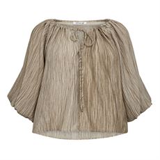 CO`COUTURE BLUSE, SOFTCC DYE PUFF BLOUSE, WALNUT