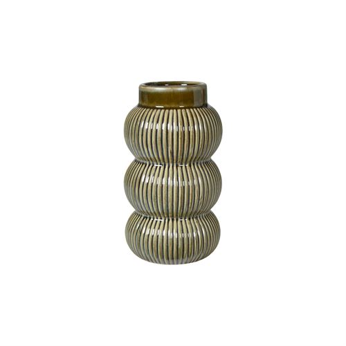SPEEDTSBERG VASE M/RILLER, GREEN