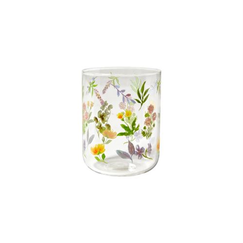SPEEDTSBERG FYRFADSSTAGE MED BLOMSTER D8x10 CM GLAS