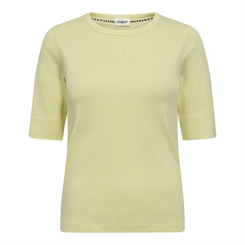 CO`COUTURE T-SHIRT, GRANNYCC EMBROIDERY SS TEE, CITRUS