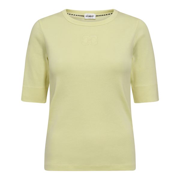 CO`COUTURE T-SHIRT, GRANNYCC EMBROIDERY SS TEE, CITRUS