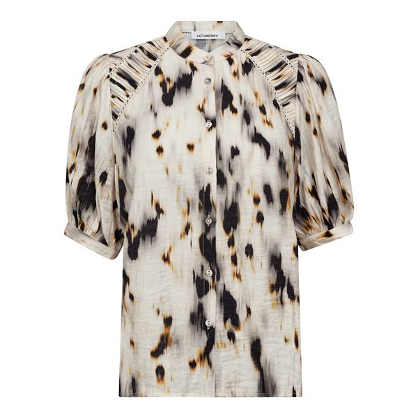 CO`COUTURE SKJORTE, ELISACC SS SHIRT, BONE