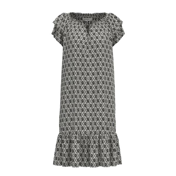 CO`COUTURE KJOLE, SUNRISECC CROP SOFIA DRESS, OFFWHITE-BLACK