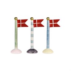 SPEEDTSBERG KERAMIKFLAG 19 CM, ROSA, SORT, GUL FOD