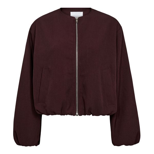 CO`COUTURE JAKKE, LUNACC BALLOON ZIP JACKET, WINERED