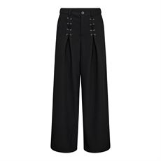CO`COUTURE BUKSER, LUNACC EYELET WIDE PANT, BLACK