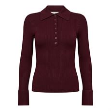 CO`COUTURE STRIK, BONNYCC POLO LS KNIT, WINERED