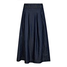 CO`COUTURE NEDERDEL, ANYACC PLEAT SKIRT, DARK DENIM