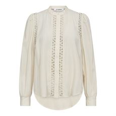 CO`COUTURE SKJORTE, AILACC LACE SHIRT, OFF WHITE