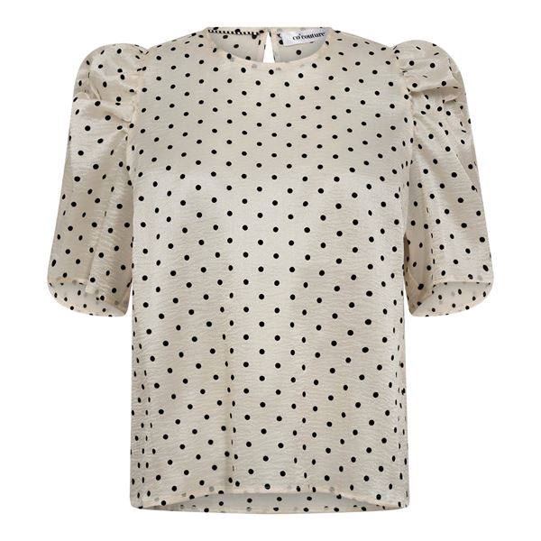 CO`COUTURE BLUSE, DILANCC DOT SS BLOUSE, POWDER