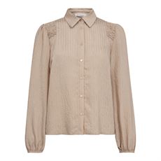 CO`COUTURE SKJORTE, VIOLACC SMOCK SHIRT, TAUPE