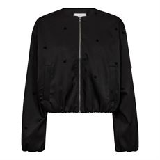 CO`COUTURE JAKKE, CLOVERCC DOT BALLOON JACKET, BLACK